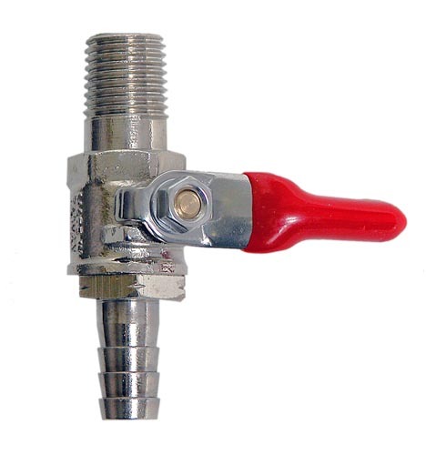 PLATED 1/4" NPT x 5/16" BARB SHUT-OFF