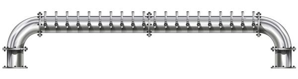 20 TAP POLISHED SS 6" Dia. GOLDEN GATE "U" TOWER CLD