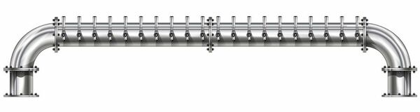 20 TAP POLISHED SS 6" Dia. GOLDEN GATE "U" TOWER CLD