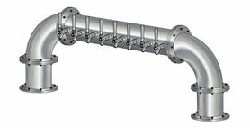 8 TAP BRUSHED SS 6" Dia. GOLDEN GATE "U" TOWER GLYCOL COOLED