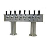 8 TAP BRUSHED SS 2P[4"D]T-TOWER GLYCOL COOLED