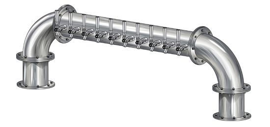 10 TAP BRUSHED SS 6" Dia. GOLDEN GATE "U" TOWER CLD
