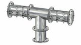 6 TAP BRUSHED SS 6" Dia. EAGLE "T" TOWER GLYCOL COOLED