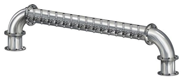 16 TAP BRUSHED SS 6" Dia. GOLDEN GATE "U" TOWER CLD