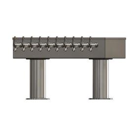 10 TAP BRUSHED SS 2P[4"D]T-TOWER AIR COOLED