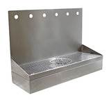 6H(4"OC)24" BRUSHED SS WALL MT SPRAY DRIP TRAY-17"H