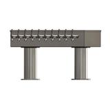 10 TAP BRUSHED SS 2P[4"D]T-TOWER GLYCOL COOLED