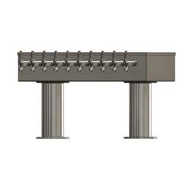 10 TAP BRUSHED SS 2P[4"D]T-TOWER GLYCOL COOLED