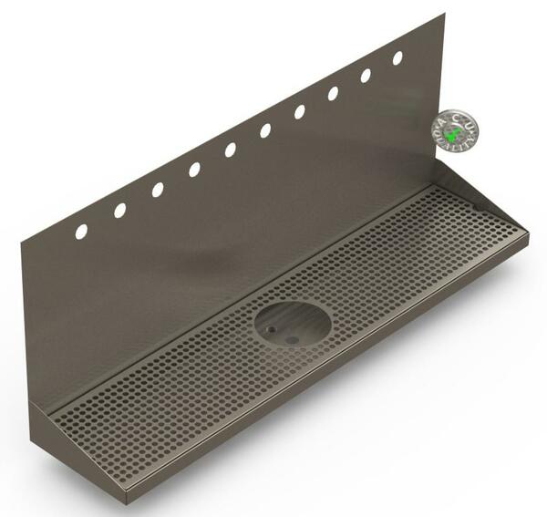 10H(4"OC)40" BSS WALL MT SPRAY DRIP TRAY-17"H