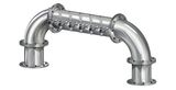 6 TAP BRUSHED SS 6" Dia. GOLDEN GATE "U" TOWER GLYCOL COOLED