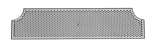 34" x 8" (2 x Cut-Outs) BRUSHED SS DRIP TRAY WITH DRAIN