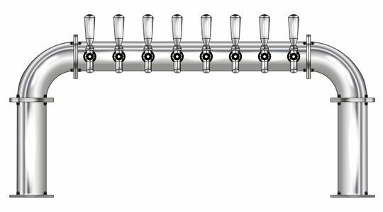 8 TAP 3" DIA. POLISHED SS BRIDGE TOWER AIR COOLED