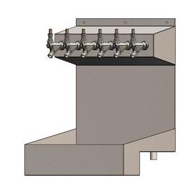 6 TAP BRUSHED SS 18" WALL MT. KRONOS AIR COOLED