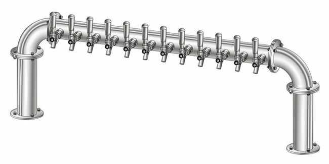 12 TAP 3" DIA. POLISHED SS BRIDGE TOWER GLYCOL CLD - NO TAP