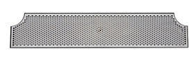 40" x 8"-2 x 6" DIA CUT-OUTS BRUSHED SS DRIP TRAY WITH DRAIN