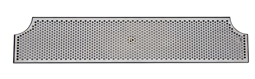 40" x 8"-2 x 6" DIA CUT-OUTS BRUSHED SS DRIP TRAY WITH DRAIN