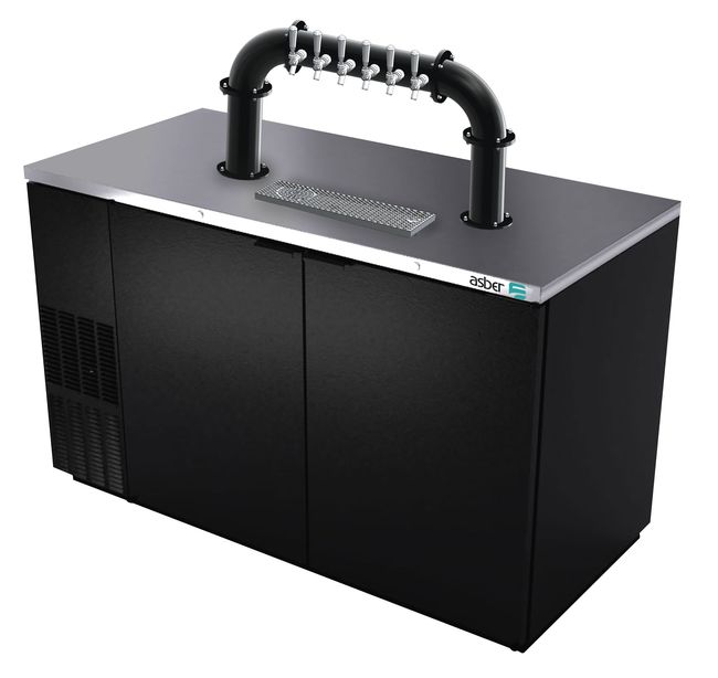 58"- 6 TAP MATTE BLACK LIONS GATE "U" CH-MX CLD SPRAY KIT