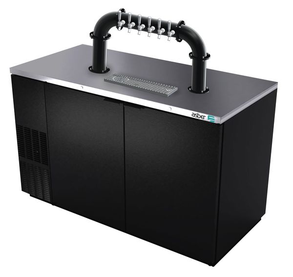 58"- 6 TAP MATTE BLACK LIONS GATE "U" CH-MX CLD SPRAY KIT
