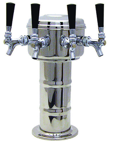 4 TAP POLISHED SS MINI MUSHROOM TOWER AIR COOLED
