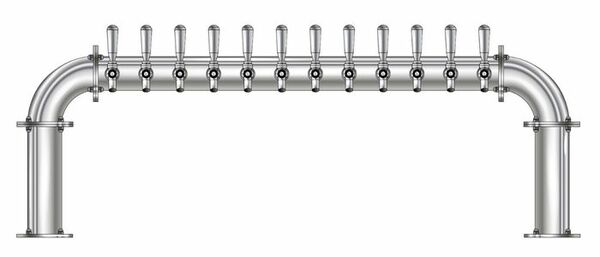 12 TAP 3" DIA. POLISHED SS BRIDGE TOWER GLYCOL COOLED