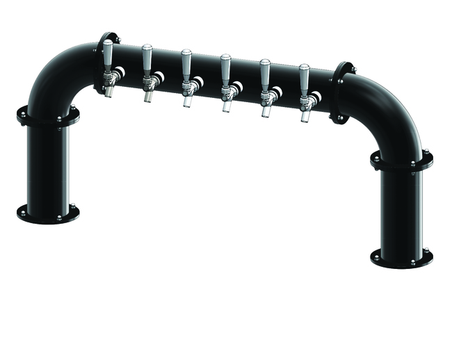 6 TAP(4"OC)MATTE BLACK LIONS GATE "U" AIR COOLED