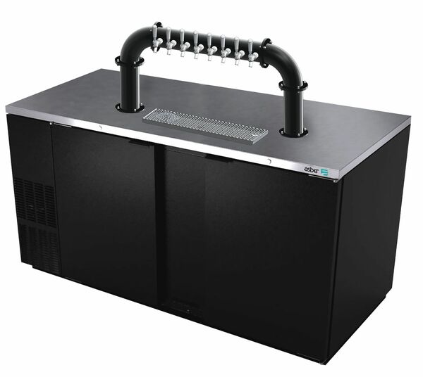 68"- 8 TAP MATTE BLACK LIONS GATE "U" CH-MX CLD SPRAY KIT