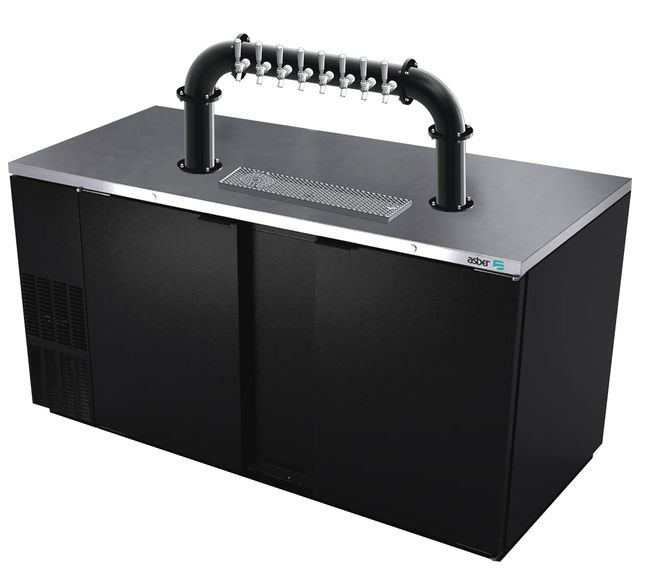 68"- 8 TAP MATTE BLACK LIONS GATE "U" CH-MX CLD SPRAY KIT