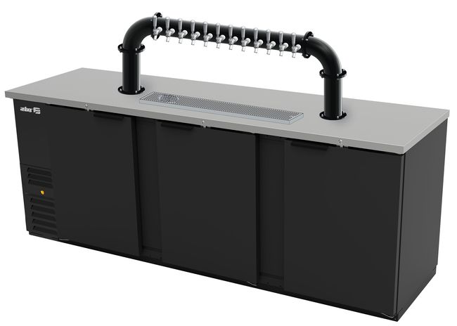 94"- 12 TAP MATTE BLACK LIONS GATE "U" CH-MX CLD SPRAY KIT