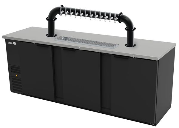 94"- 12 TAP MATTE BLACK LIONS GATE "U" CH-MX CLD SPRAY KIT