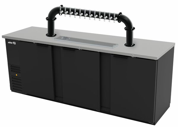 94"- 12 TAP MATTE BLACK LIONS GATE "U" CH-MX CLD SPRAY KIT