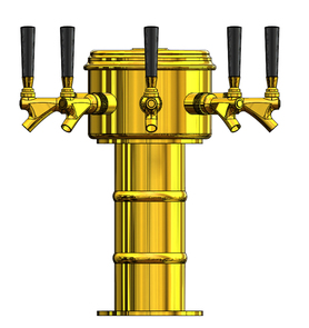 5 TAP PVD-BRASS MINI MUSHROOM TOWER AIR COOLED