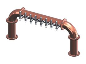 8 TAP(3"OC)CANDY COPPER LIONS GATE "U" CH-MX AIR