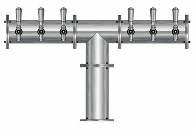 6 TAP(4"OC)BRUSHED SS CONDOR "T" CH-MX CLD