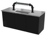 78"- 10 TAP MATTE BLACK LIONS GATE "U" CH-MX CLD SPRAY KIT