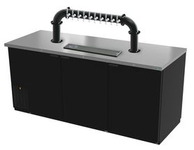 78"- 10 TAP MATTE BLACK LIONS GATE "U" CH-MX CLD SPRAY KIT