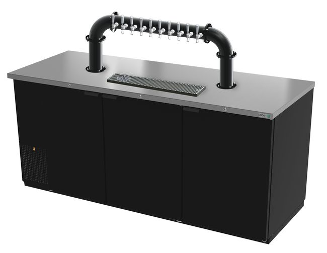 78"- 10 TAP MATTE BLACK LIONS GATE "U" CH-MX CLD SPRAY KIT