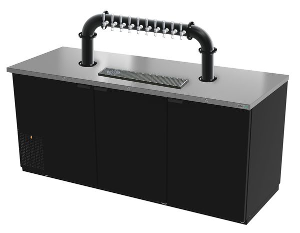78"- 10 TAP MATTE BLACK LIONS GATE "U" CH-MX CLD SPRAY KIT