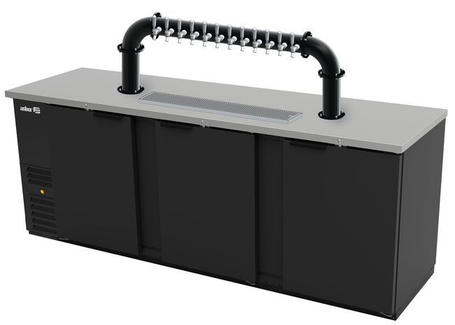 94"- 12 TAP MATTE BLACK LIONS GATE "U" CH-MX CLD KIT