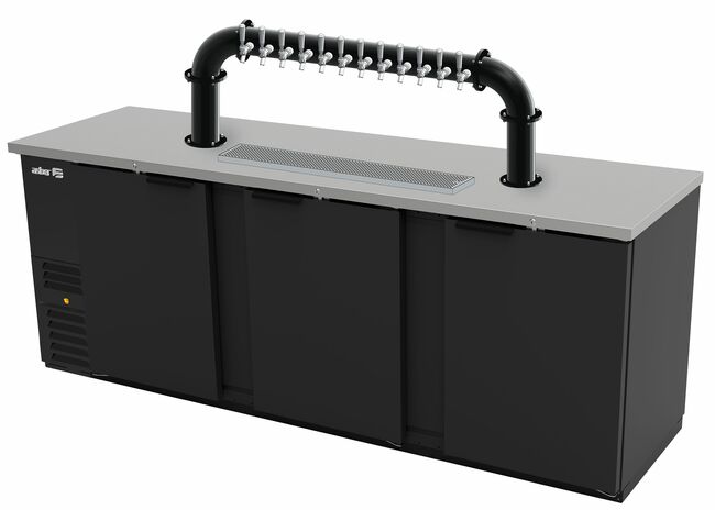 94"- 12 TAP MATTE BLACK LIONS GATE "U" CH-MX CLD KIT