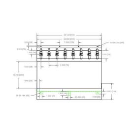 8 TAP BRUSHED SS 24" SPRAY KRONOS GLYCOL COOLED