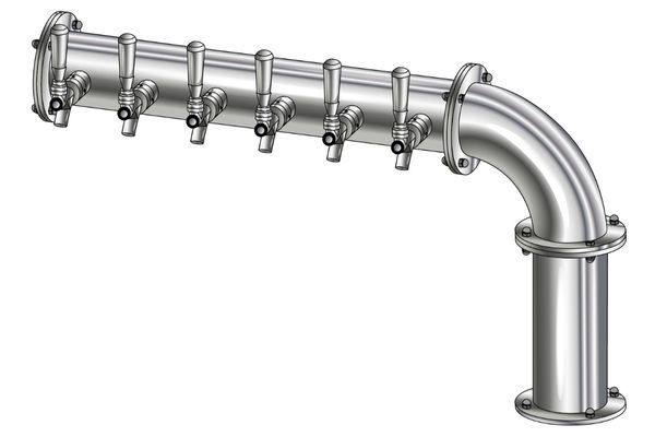 6 TAP(4"OC)POLISHED SS LINX R7 CH-MX AIR