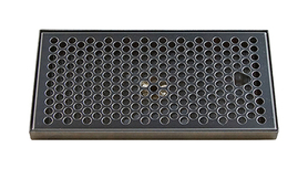 10-3/8" x 5-3/8" BRUSHED SS DRIP TRAY WITH DRAIN
