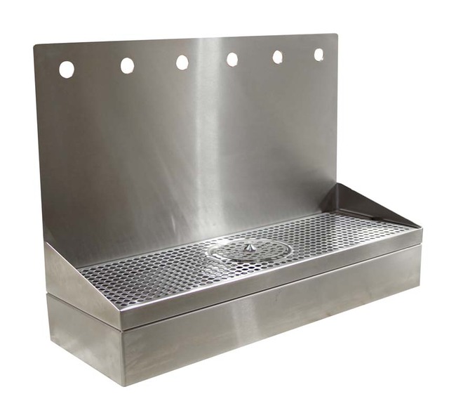 7H(6"OC)42"W BRUSHED SS WALL MT GROWLER STN-22"H