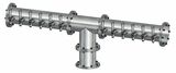 12 TAP BRUSHED SS 6" Dia. EAGLE "T" TOWER GLYCOL COOLED