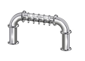 6 TAP(3"OC)POLISHED SS LIONS GATE "U" CH-MX AIR