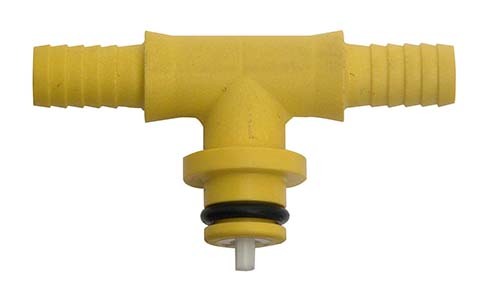 SF PL 1/4" BARB "T" GAS FITTING