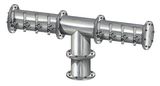 8 TAP BRUSHED SS 6" Dia. EAGLE "T" TOWER GLYCOL COOLED