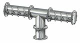 8 TAP BRUSHED SS 6" Dia. EAGLE "T" TOWER GLYCOL COOLED