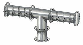 8 TAP BRUSHED SS 6" Dia. EAGLE "T" TOWER GLYCOL COOLED