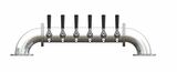 6 TAP 3" DIA. POLISHED SS LOW BRIDGE TOWER AIR COOLED